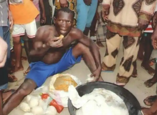 Recession? Man arrested for stealing pot of soup, wraps of fufu and half basin of garri